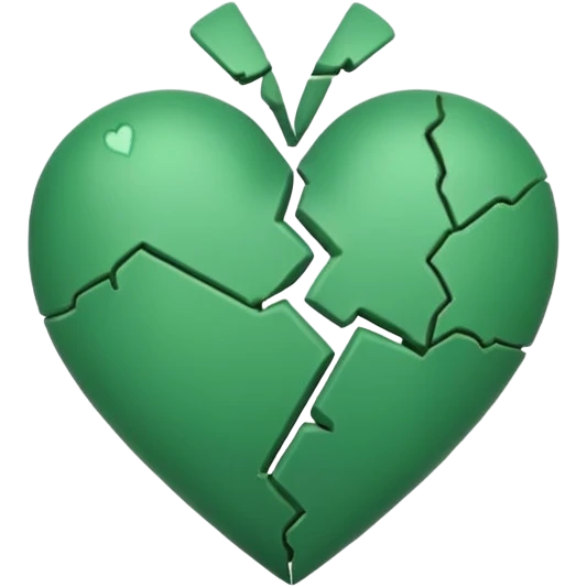 A green broken heart similar to this one “💔” emoji