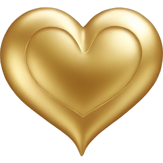 Gold heart emoji