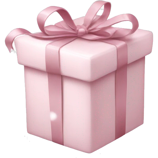 Light pink Christmas gifts under a white Christmas tree  emoji