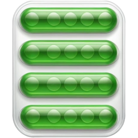 blister pack and green medicines emoji