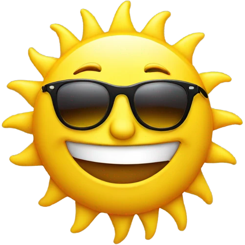 Sun wearing sunglasses  emoji