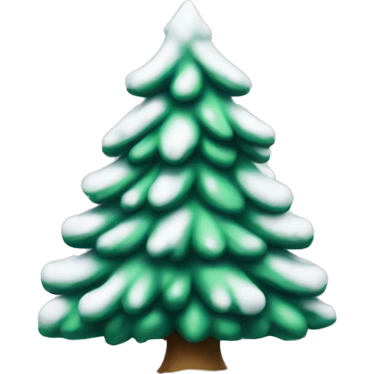 Snowy Christmas tree emoji