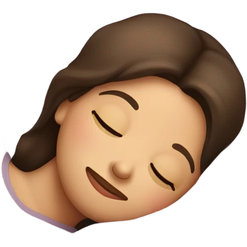Brunette girl sleeping emoji