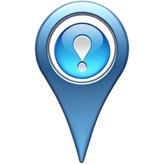 blue location pin emoji