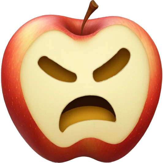 a bitten-off apple emoji