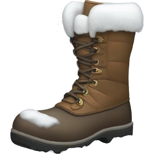 Boots with snow  emoji