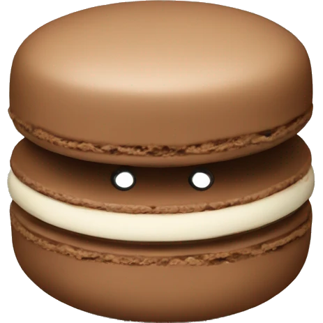 brown macaron emoji
