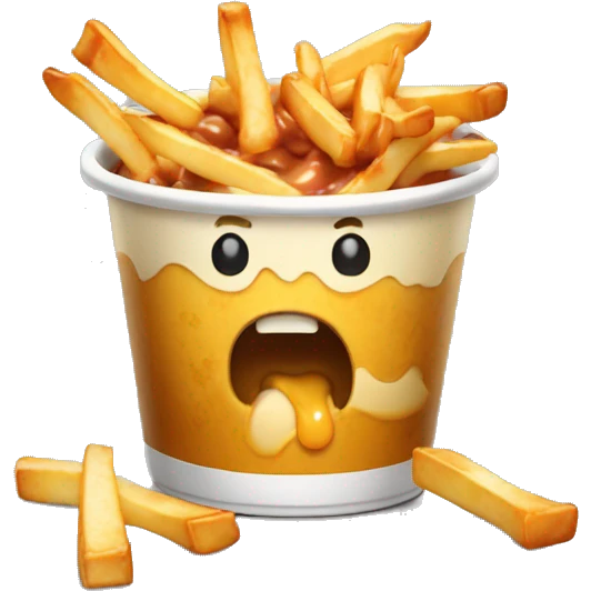 Poutine mange une poutine  emoji