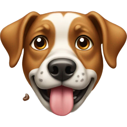 Dog with poop emoji