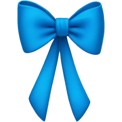 A blue bow emoji
