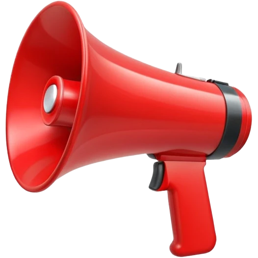 megaphone with a play button emoji
