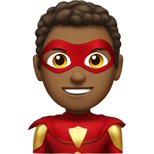 red and gold superhero emoji