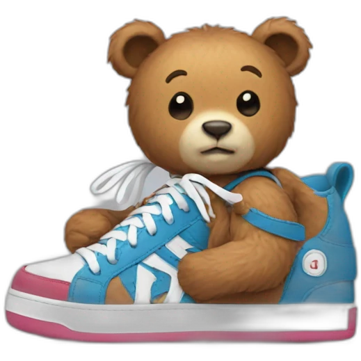 Bear with sneakers emoji
