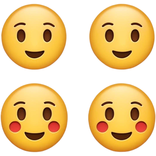 Find the different emoji.
2 identical object emojis.
One has a slightly different color tone.
No faces.
Minimal design. emoji