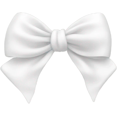 cute and very adorable ribbon for hair pin white emoji