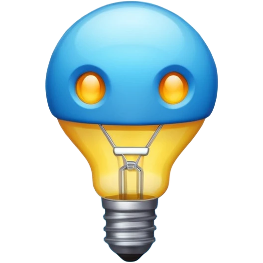 A light blue thunder emoji