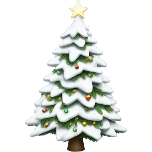 White Christmas tree emoji