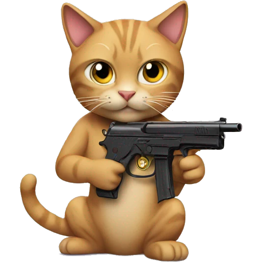 cat with gun emoji