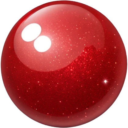 glitter bolinha vermelha pequena emoji