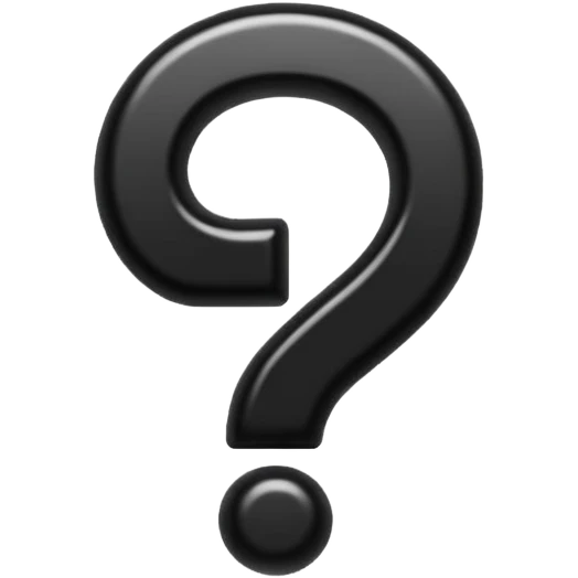 Signo de pregunta color negro emoji