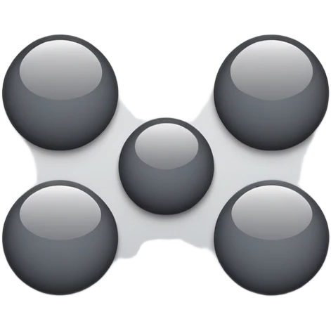 Three small horizontal dots (...) centered, soft rounded shapes, minimal and clean, flat illustration style, neutral gray tones emoji