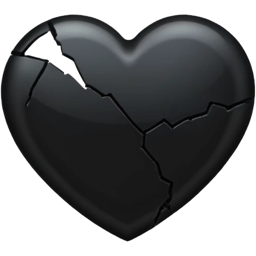 Black heart break emoji
