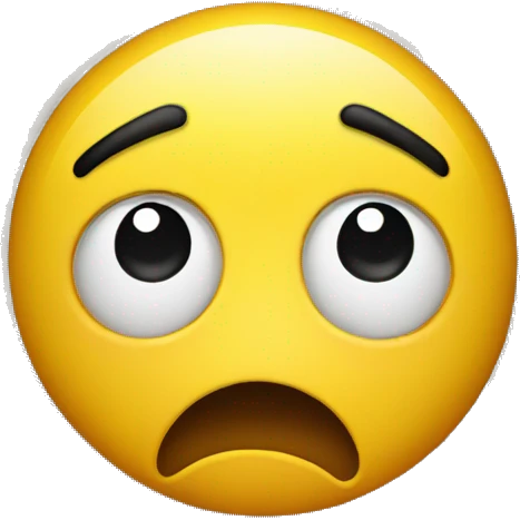 Shocked yellow round emoji emoji