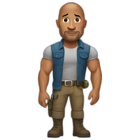 Dwayne Johnson explorateur emoji