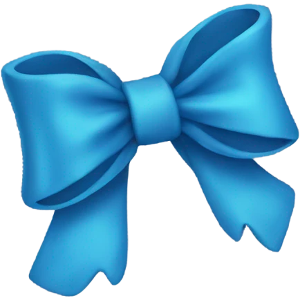 Blue bow emoji