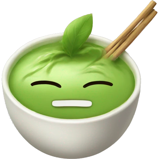 Matcha with bow emoji