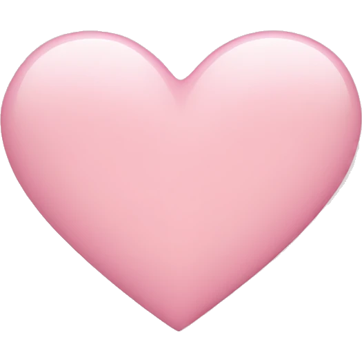 Light pink heart emoji
