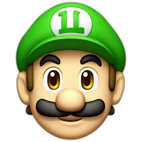 Luigi from super Mario bros emoji