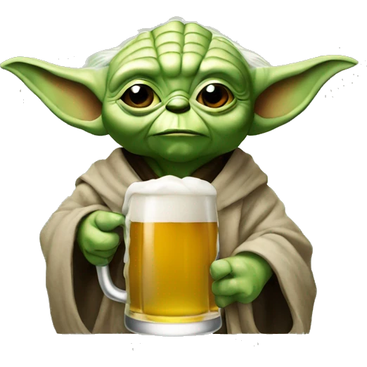 Yoda-dreek-beer emoji