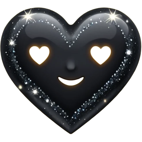 black heart with sparkles emoji