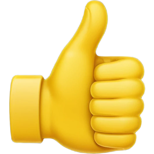 thumbs up emoji, positive and bold emoji