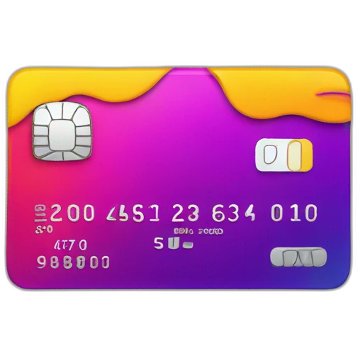 A colorful credit card emoji