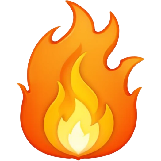 Flame flat  emoji