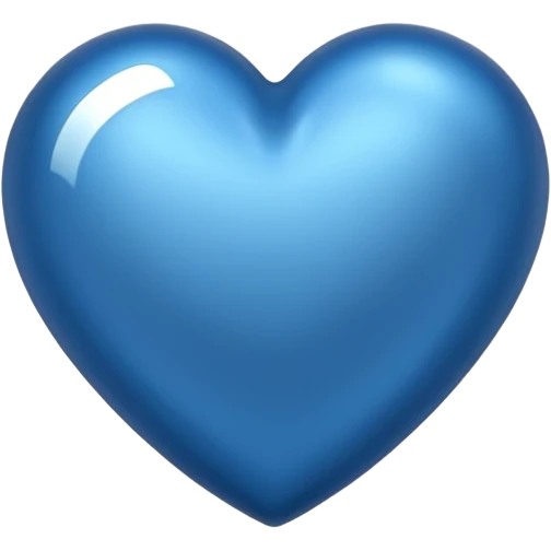 heart with a metallic blue finish emoji