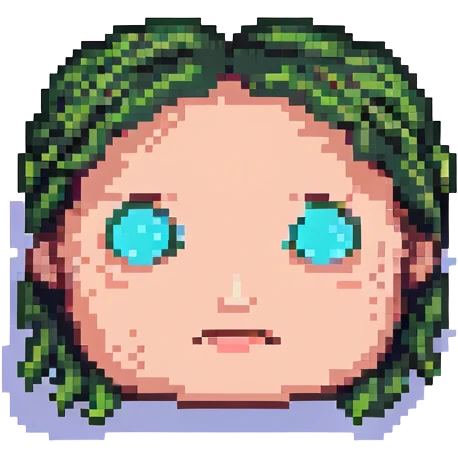 pixel art emoji of a face with a speech bubble saying 'nah' emoji