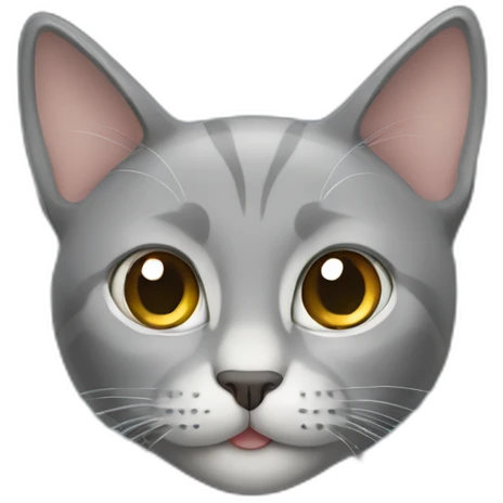 Gray cat emoji