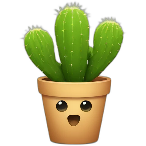cactus with nose shape emoji
