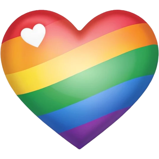 heart with aromantic spectrum pride flag colors emoji