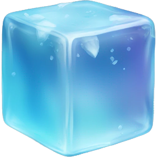 Iridescent ice cube emoji