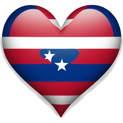 Dominican Republic flag heart shape emoji