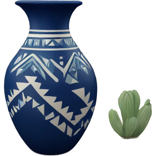 Dark blue Navajo wedding vase  emoji
