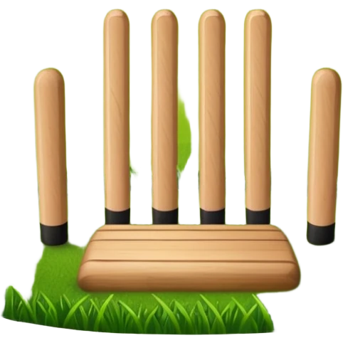 cricket game, wicket and stumps emoji