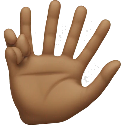 Make a hand signing W emoji