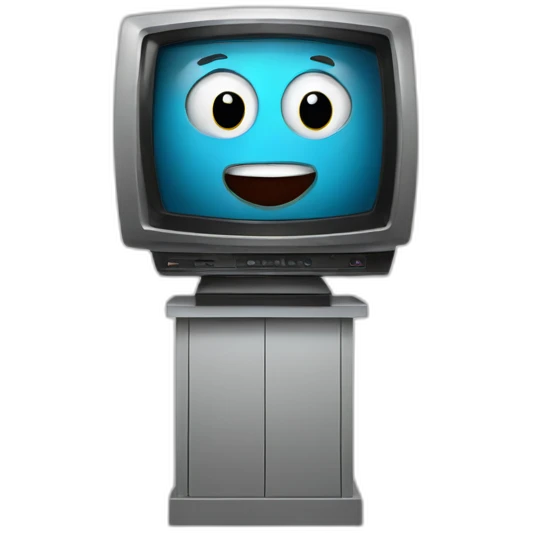  cabeza de televisor con cuerpo emoji