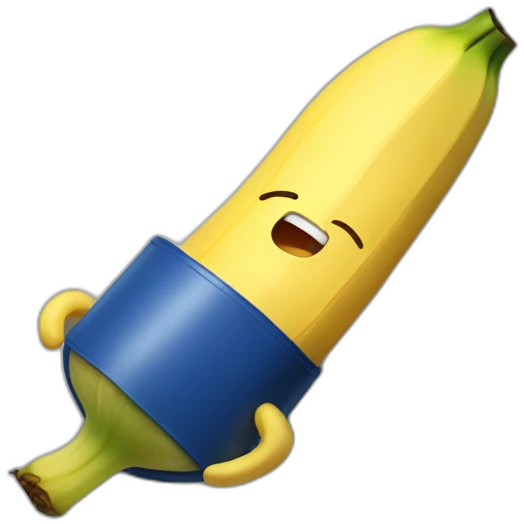 Exhausted banana emoji