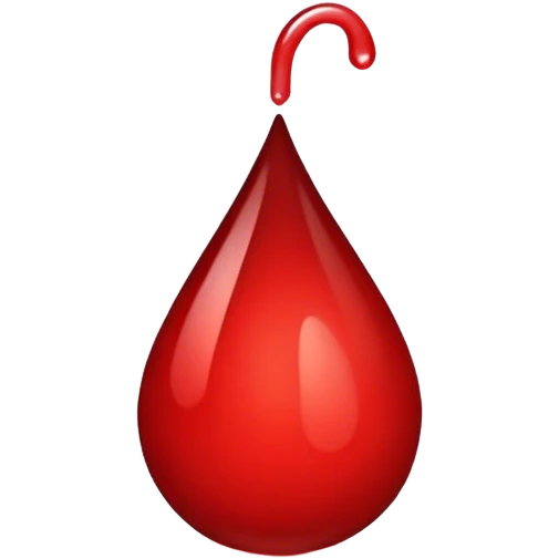 small red drop of blood emoji